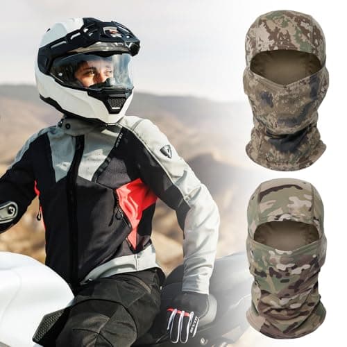 Wjelet 2Pcs Camouflage Balaclava,Lightweight Duick-Drying Camouflage Hood, Balaclava Ski Mask for Sports, Cycling, Hunting, Airsoft, and Outdoor Activities — view 5