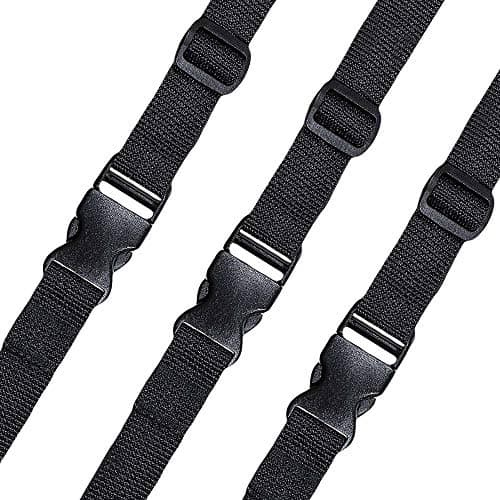 1-Inch Webbing Strap Kit - 20 Flat Side Release Buckles - 20 Tri-Glide Slides - 1 Roll 5 Yards Nylon Webbing Straps - DIY, Luggage Straps, Pet Collars, Backpacking, and Repairs — view 4