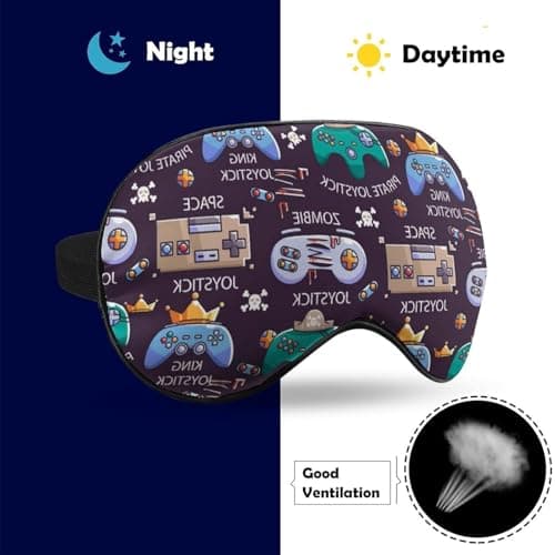 TeTupGa 2 Pack Sleeping Eye Mask, Guys Blackout Sleeping Mask for Kids Adult Children's Travel Eye Mask Eye Cover Blindfold for Game — view 4
