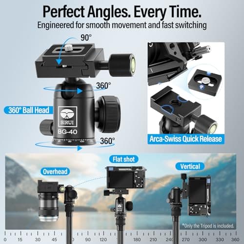 SIRUI AM-5C Carbon fibre Travel Tripod with 360° Ball Head, Compact — view 6
