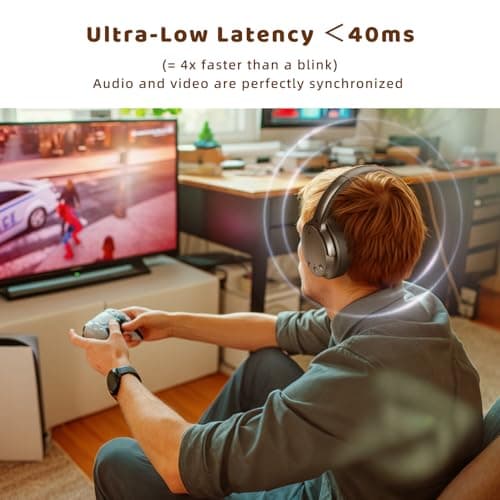 Holdsound Wireless Headphones for TV Watching,Plug and Play — view 3