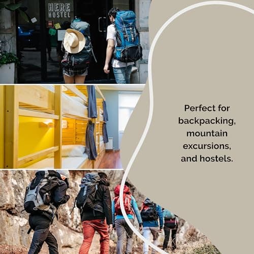 Backpacker's Journey Sleeping Bag Liner 225 g, 100% Cotton - Hygienic Travel Sheet, 70 cm Wide, No Zip — view 6