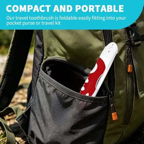 6 Pcs Folding Travel Toothbrush, Portable Toothbrush Travel for Adults & Kids, Soft Bristle Travel Toothbrush Set, Mini Toothbrush, Travel Set for Camping, Hiking & Travel — view 5