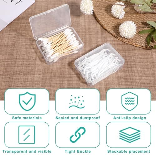 2PCS Cotton Swab Holder for Travel, Floss Picks Case — view 4
