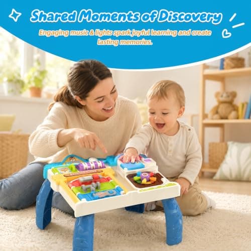 Mostop Busy Board for Toddlers with 7 Locks & Lights Sounds, Travel Activity Board for Plane Car Journeys, Portable Sensory Toy for Boys Girls Age, Ideal for Restaurant Visit Family Trips — view 5
