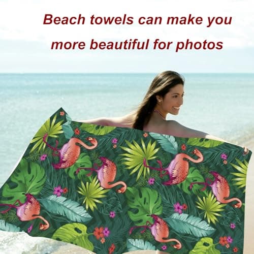 Irunfast Oversized Microfiber Beach Towel for Adults – 71"x32" Quick-Dry Towel Sand-Free, Lightweight Large Microfibre Beach Towels– Perfect for Pool, Travel, Swim, Picnics & Summer — view 5