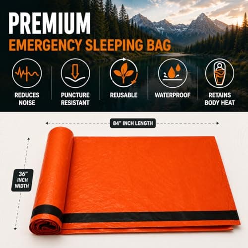 NovaMedic Emergency Survival Sleeping Bag 5 Pack, 84"x36", Waterproof Thermal Bivy Sack for Camping, Hiking, Outdoor, Activities & Travel, Durable, Lightweight & Compact Blanket — view 3