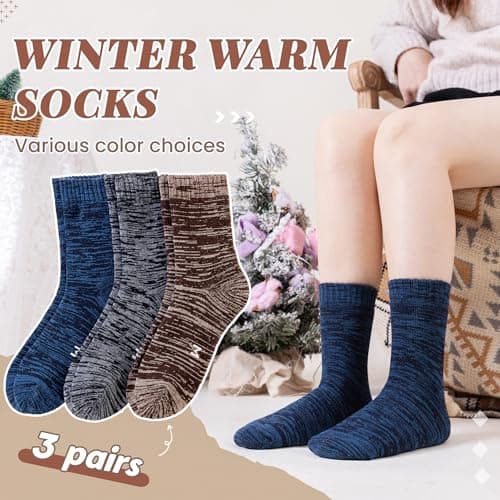 SeeyAN Winter Thermal Socks For Women Men Warm Ski Heated Insulted Socks — view 2