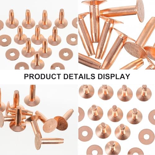DIY Leather Rivets Kit 10 Sets Alloy Tubular Rivets for Luggage — view 5