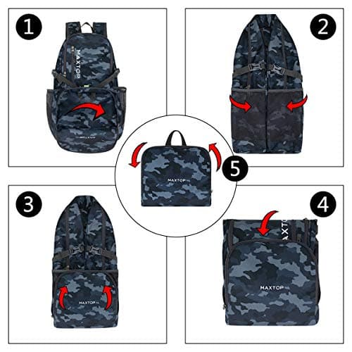 MAXTOP 30L Backpack Ultra Lightweight Packable Foldable Rucksack Water Resistent For Men Women Outdoor Camping Hiking Travel Daypack Handy Durable Gifts For Men Women — view 6