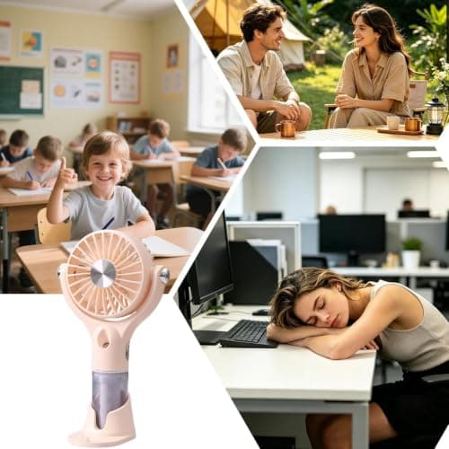 Portable Misting Fan 100 Speeds USB Rechargeable Quiet Mini — view 4