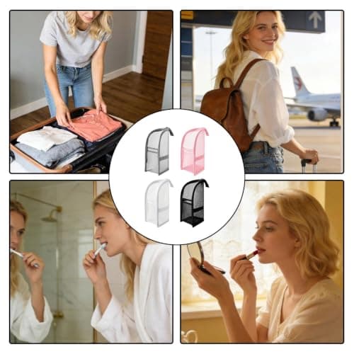 4Pcs Lightweight Standing Wash Bags, Travel Toiletry Bags — view 5