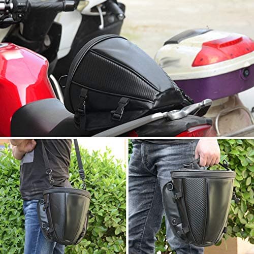 Zohisin Motorcycle Tail Bag Carbon Fiber Motorbike Rear Saddle Bag with Multi Purpose Design for Easy Installation and Secure Storage — view 6