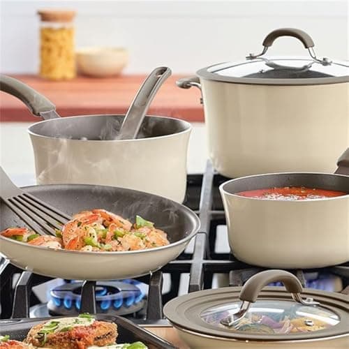 HJZSZX Nonstick Cookware Pots and Pans Set 12 Piece Lavender Purple,Lavender Purple,12 pc — view 3