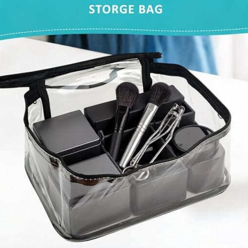 Axincardarm Clear Travel Toiletries Bag Plastic Makeup Bag 8 Pcs — view 5