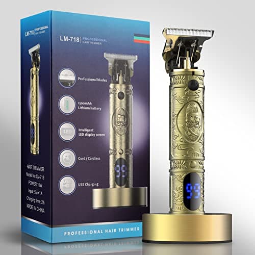 Suttik Mens Hair Clipper Cordless Professional Hair Trimmer with Charging Dock Beard Trimmer Haircut & Grooming Kit for Men Rechargeable LED Display — view 2