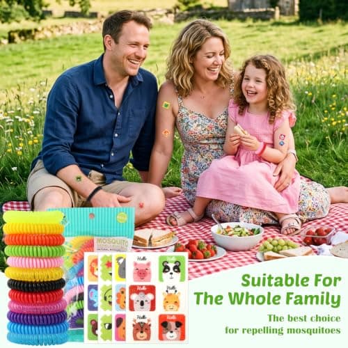 Mosquito Repellent Bracelet 12 Pcs, DEET-Free Insect Repellent Bands Kids — view 6
