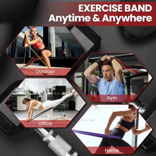 Resistance Bands Set, Exercise Band with Door Anchor for Men & Women — view 5
