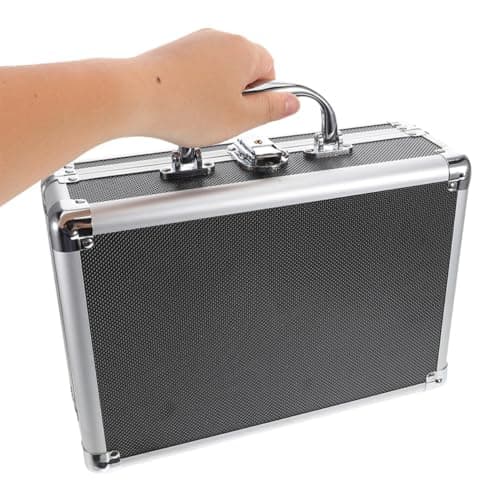 Starter Tattoo Kit Aluminium Alloy Tool Box with Lid Black Hand Carry — view 4