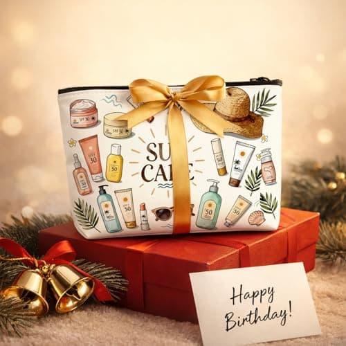 Sun Care Makeup Bag, Travel Cosmetic Bags, Portable Makeup Pouch with Zipper, Large Capacity Suncream Bags for Beach, Travel, Camping, Storage Pouch for Graduation, Holiday, Birthday Gifts — view 6