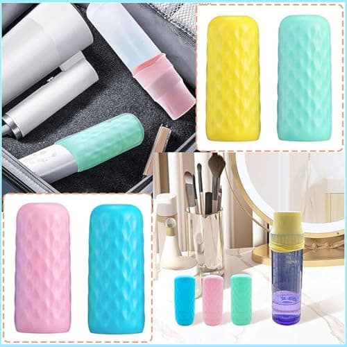Silicone Leak-Proof Caps,10 PCS Silicone Bottle Covers for Travel Leak-Proof Elastic Sleeves, Anti-Spill Protectors & Silicones Caps Bottle Sleeve for Spray Refillable Cosmetic Wine Bottles — view 4