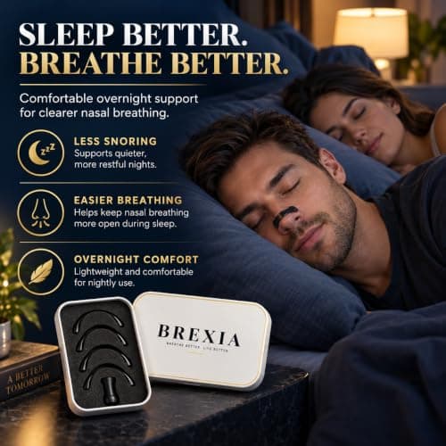 BREXIA Magnetic Nasal Strips for Breathing, 30 Nights Starter Kit – 4 Sizes (S/M/L/XL) Anti-Snoring Nose Strip for Your Perfect Fit Better Sleep, Breathing & Focus – UK-Designed — view 4