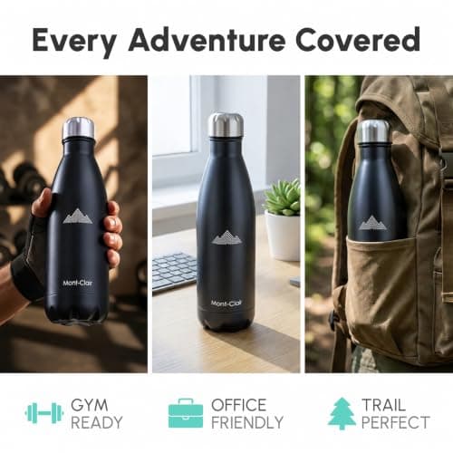 Insulated Stainless Steel Water Bottle 500 mL Leakproof BPA Free — view 6