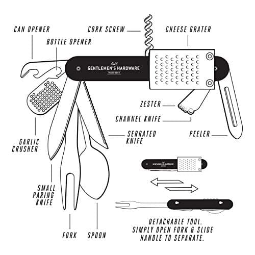 Gentlemen's Hardware Kitchen Multi-Tool, Silver, 4 x 16 x 4.5 cm — view 4
