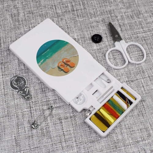 Azeeda 'Orange Flip-Flops' Mini Travel Sewing Kit (SE00046010) — view 2