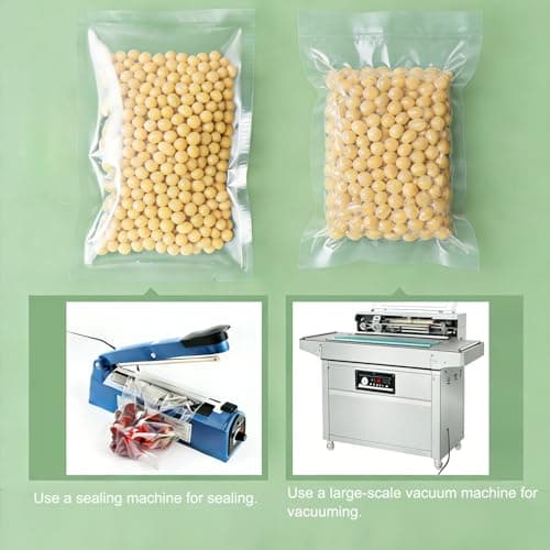 50Pcs Trasparent Vacuum Sealed Plastic Food Packaging Bag Commercial Grade Compression Storage Preservation Bag(13x18cm) — view 4