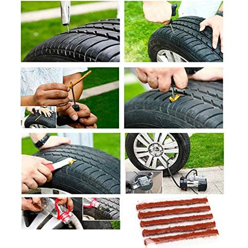 Mintice 25 Pcs Tubeless Tire Puncture Repair Strip Strings Kit Plug Rubber — view 6