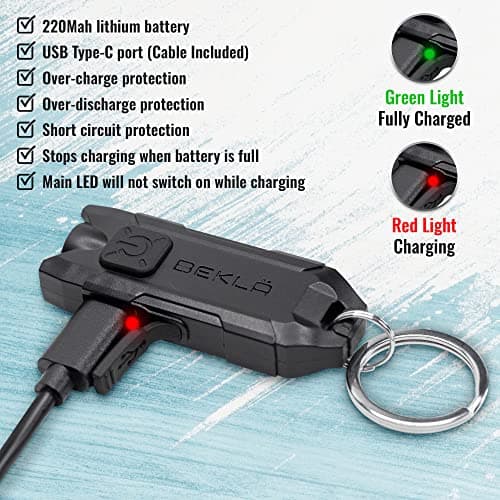 BEKLA Rechargeable Keyring Torch USB LED Flashlight – 120 Lumen Extra Bright Mini Torch, Portable EDC Pocket Light for Keys, Handbags, Camping, Walking & Emergencies — view 4
