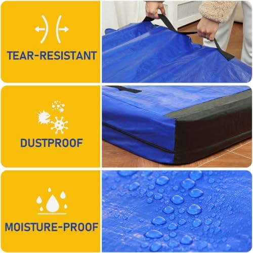 King Size Mattress Bag for Moving, Tarp Fabric Mattress Cover for Moving — view 5
