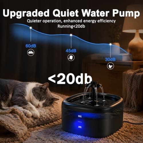 Cat Water Fountain for Drinking, 2.2L Automatic Pet Water Dispenser — view 5