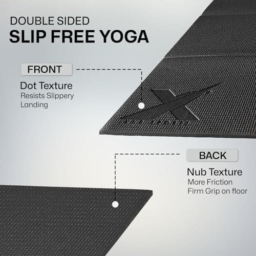 XN8 Sports Foldable Yoga Mat – Non-Slip, Eco-Friendly, Lightweight, Portable with Carrying Strap, Perfect for Home, Gym, and Travel Workouts, 72 Length — view 4