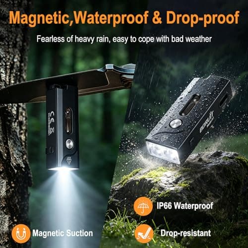 BORUIT A1 Mini Torch Rechargeable 580LM Magnet Work Light — view 6