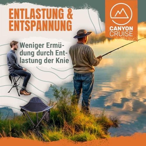 Canyon Cruise® Folding Camping Stool - Holds 100 kg, Tripod — view 6