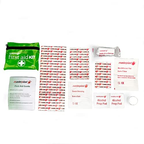Masterplast First Aid Kit Compact | 24 Pieces - Compact & Organised, Mini Emergency Kit, for Camping, Home, Office, Car, Travel - Plasters, Banages, Dressings, Medical Tape — view 4