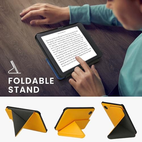 kwmobile Cover for Kobo Clara BW/Colour Case - Slim PU Leather eReader Cover with Stand and auto sleep funktion - Radiant Yellow — view 4