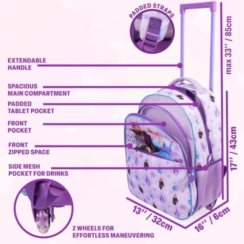 Get Trend Disney Frozen Girls Trolley Bag for Travel and School — view 4