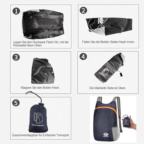 Taiyyi Ultralight Foldable Backpack,Water Resistant Hiking Daypacks(A) — view 5