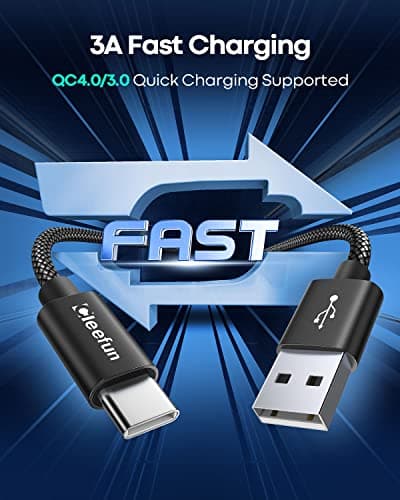 CLEEFUN 1m/3ft, 5-Pack USB C Cable, USB A to Type C Cable Fast Charging — view 2