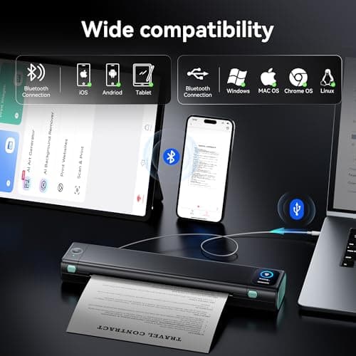 Phomemo M08D Portable Printer with Touchscreen Supports US Letter & A4 — view 6