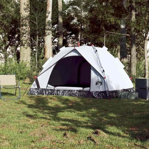 Ziaphsol Dome Camping Tent for 3 People White Darkened, Waterproof Family Tent with Quick Release, Ventilated, with E Connection, Lightweight Pack Size for Outdoor, Trekking and Festival — view 2