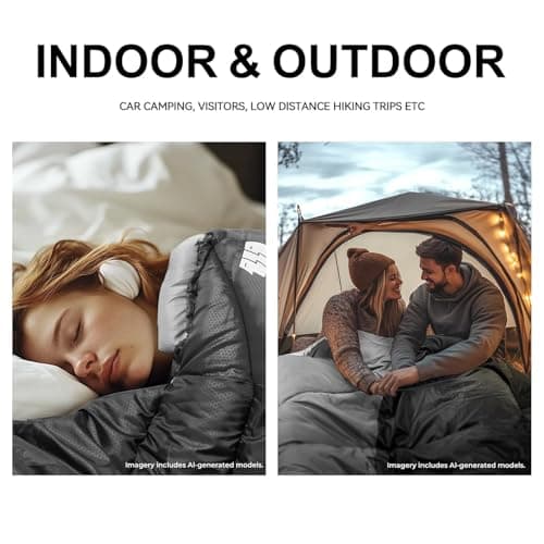 TANSTRIDER Sleeping Bags for Adults Teens, 4 Season Camping Sleeping Bag Waterproof,Machine Washable Backpacking Gear for Cool Weather,Outdoor Tent Hiking,with Compression Sack,220x80cm,1.8kg — view 6