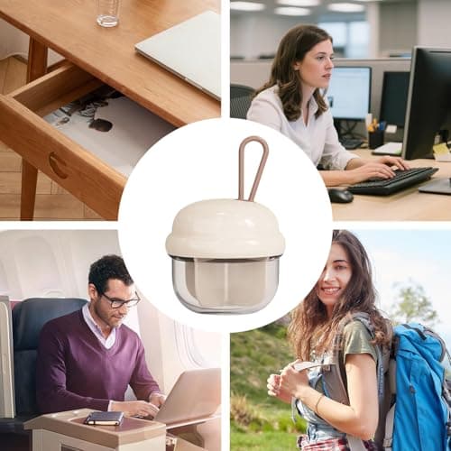 Box for Travel and - 4 Compartments Small Tablet Box | Portable Box - For Women Men Seniors Handbag Pocket Backpack Hiking — view 4