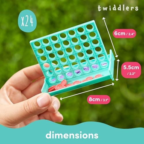THE TWIDDLERS 24 Mini Four In A Row Games, Party Bag Fillers for Kids — view 3