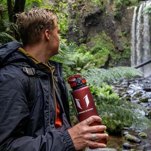 Super Sparrow Sports Water Bottle - 1000ml - Non-Toxic BPA Free & Eco-Friendly Tritan Co-Polyester Plastic - For Running, Gym, Yoga, Outdoors and Camping — view 4