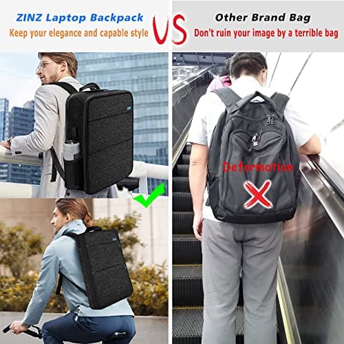 ZINZ Slim & Expandable Laptop Backpack 15 15.6 16 Inch,B05K01 — view 6