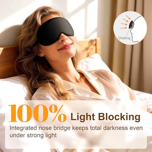 Gritin 100% Blackout Sleep Eye Masks for Women&Men, Side Sleepers Friendly — view 2